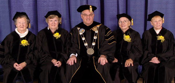 Four of the Mercury 13 receiving honorary doctorates, 2007